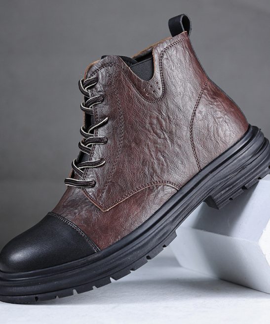 Men's Genuine Leather Waterproof Non-slip Casual Chukka Boots